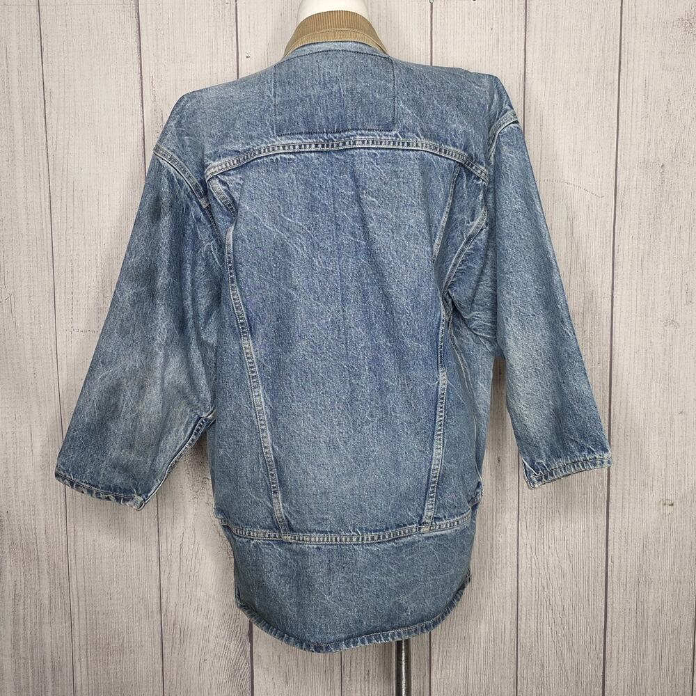 Vintage Levi's 932 Long Denim Chore Jacket Corduroy Collar USA - Picture 7 of 8